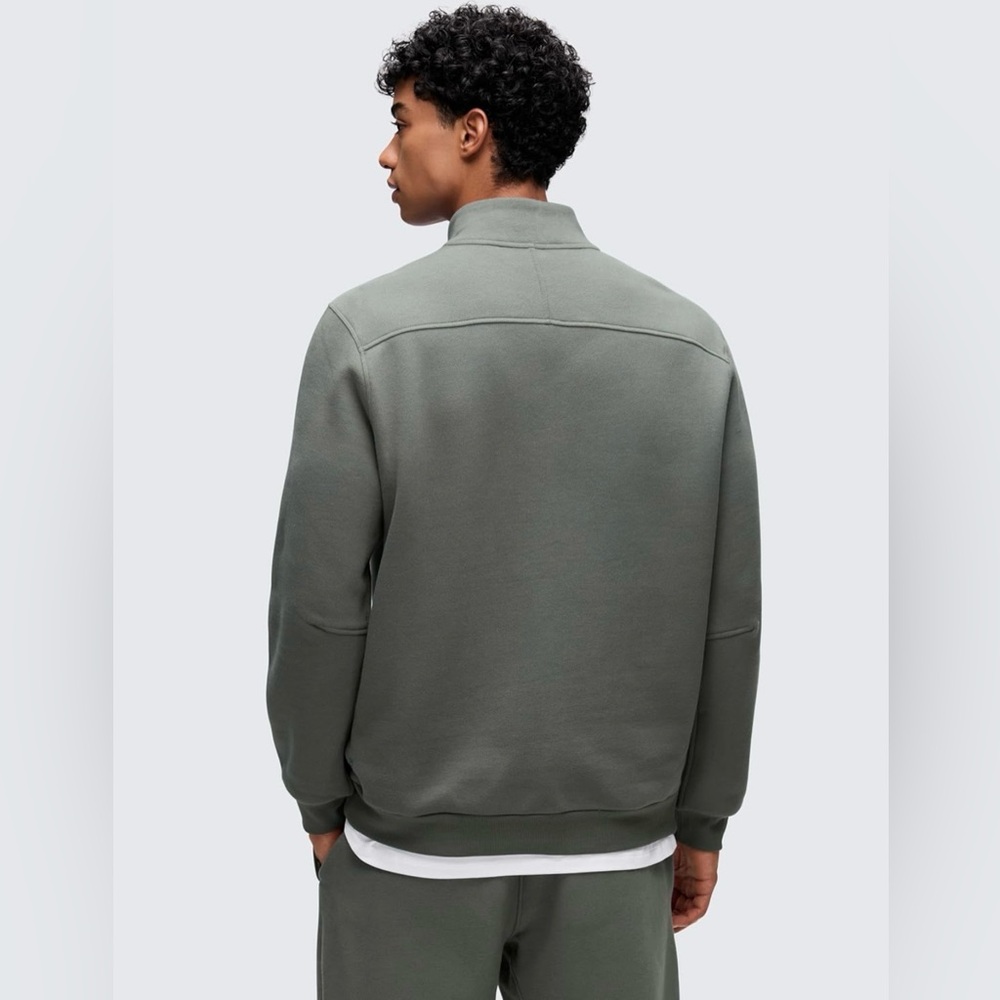 CRZ YOGA Fleece Lined Half Zip Sweatshirt Mock Neck Gray Sage Men’s Size XXL - Picture 2 of 13